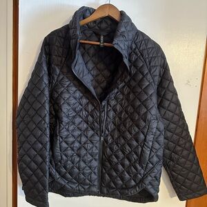 Athleta Black Quilted Puffer Jacket